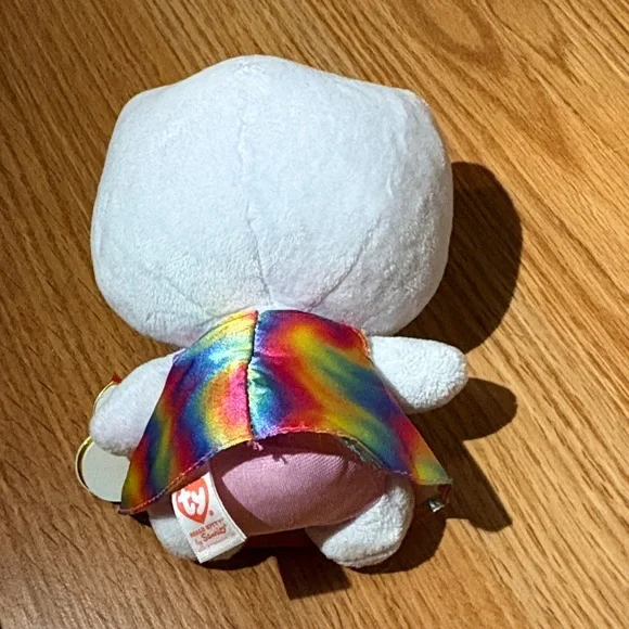 Ty Hello Kitty Plush with Rainbow Dress and Bow - Picture 4 of 4